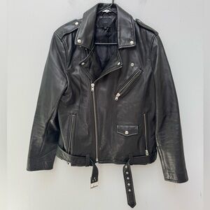 IRO Maizal Leather Black Jacket in Large